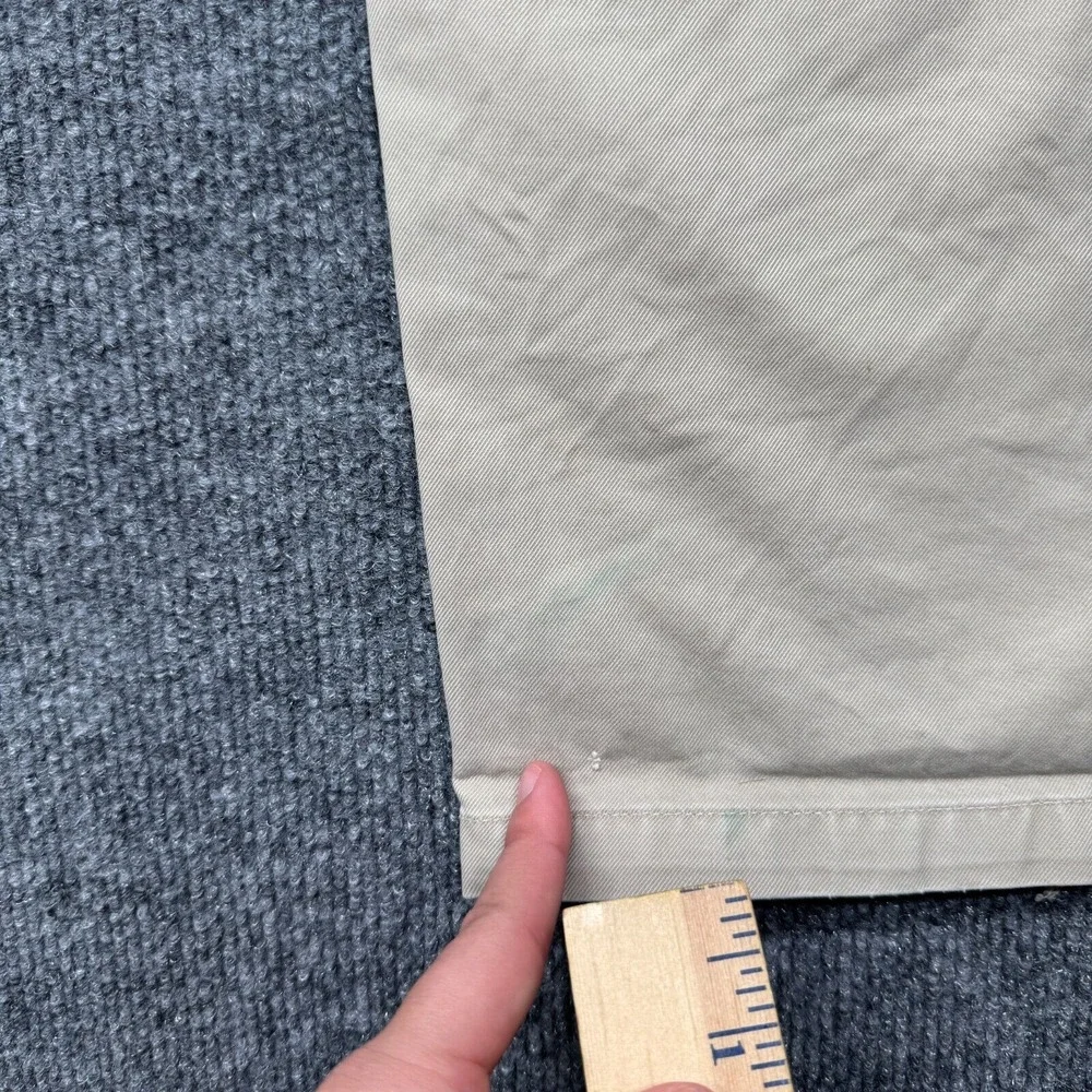 Grown‎ & Sewn Pants Mens 35 x 33 Beige Button Fly Chino Cotton
